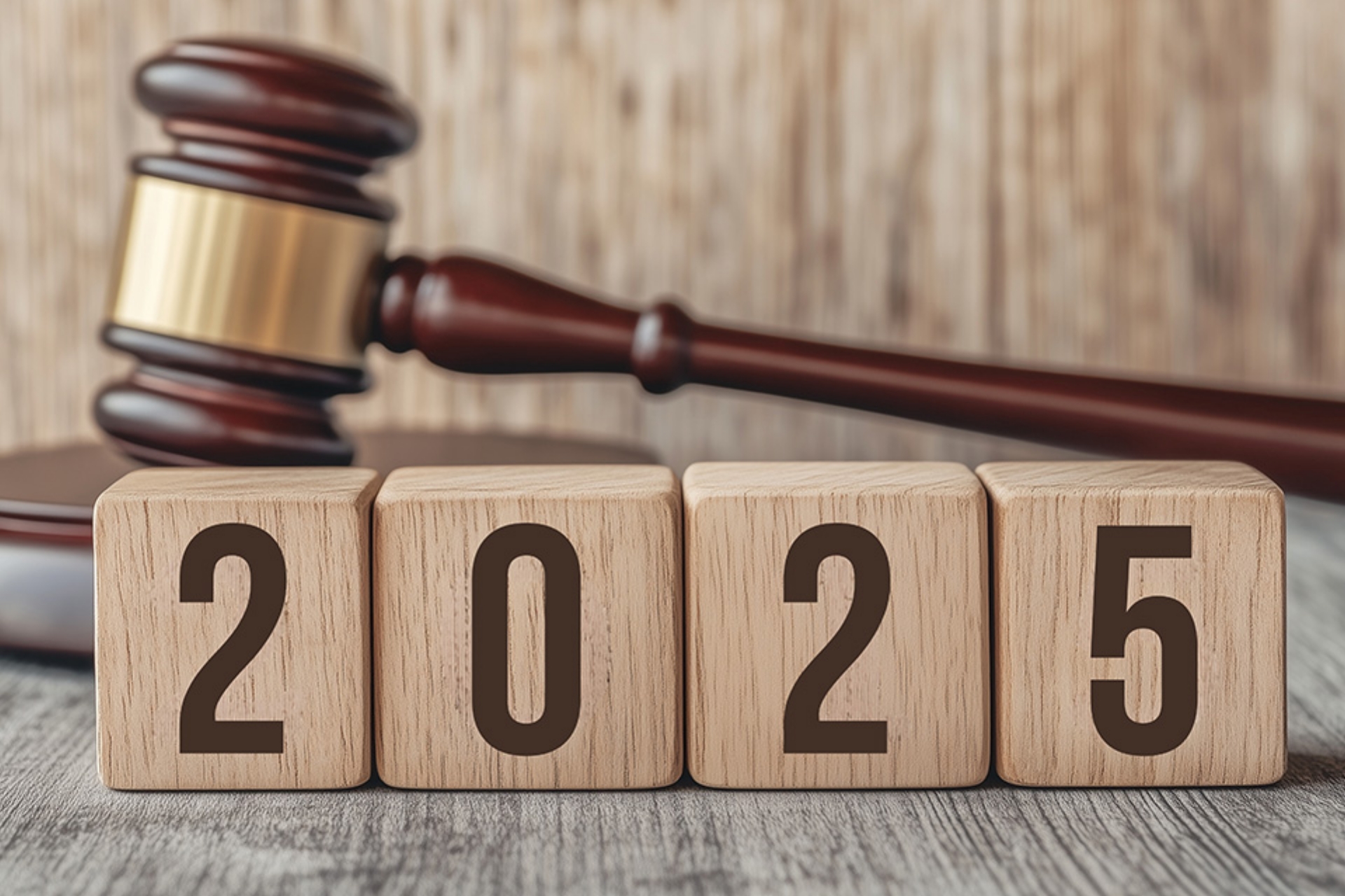 Richterhammer und Aufschrift 2025